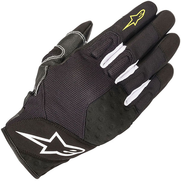 Image of Alpinestars Crossland Mixed Gloves - Black / Fluo Yellow