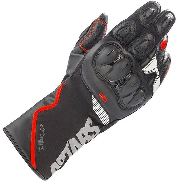 Image of Alpinestars SP-365 Drystar Textile Gloves - Black / Red Fluo / White