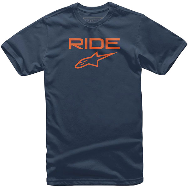 Image of Alpinestars Ride 2.0 T-Shirt - Navy / Orange