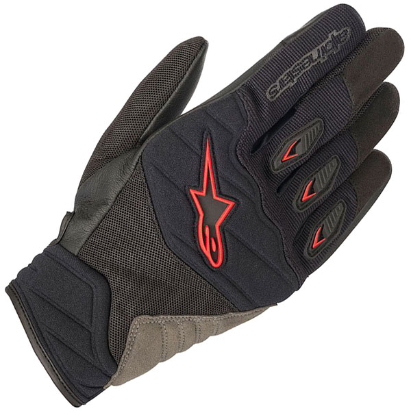 Image of Alpinestars Shore Mixed Gloves - Black / Red