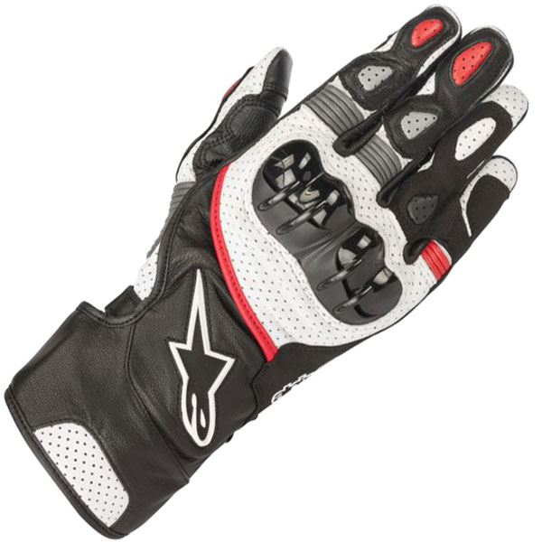 Image of Alpinestars SP-2 V2 Leather Gloves - Black / White / Red