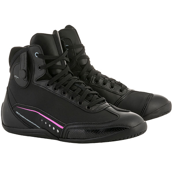 Image of Alpinestars Stella AST-1 Drystar Shoes - Black / Fuchsia