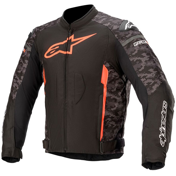 Image of Alpinestars T-GP Plus R V3 Textile Jacket - Black / Camo / Red Fluo