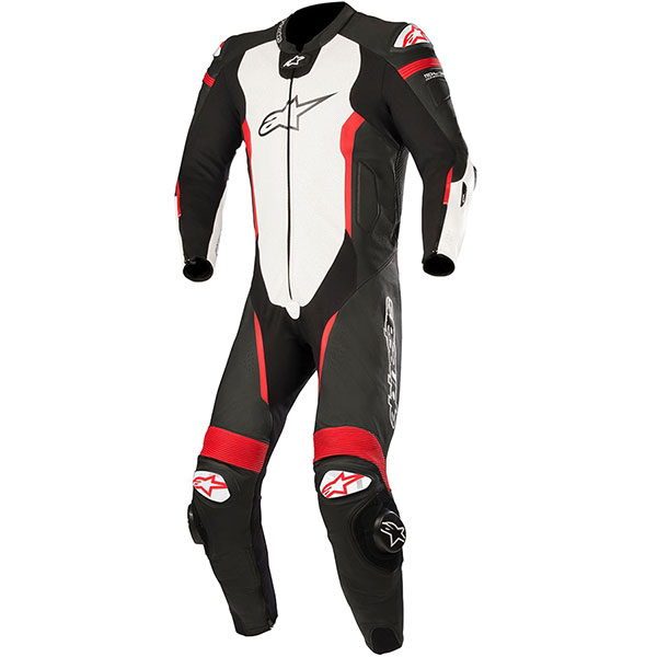 Image of Alpinestars Missile 1 Piece Suit - Black / White / Fluo Red