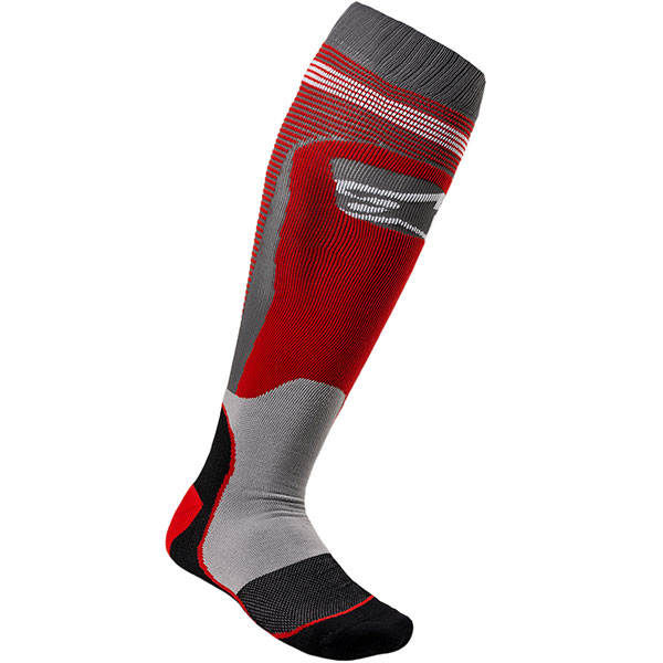 Image of Alpinestars MX Plus-1 Socks - Red / Cool Grey