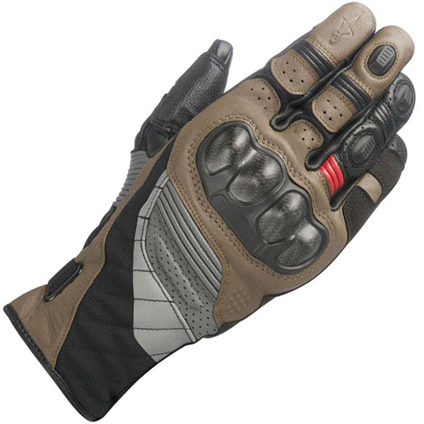 Image of Alpinestars Belize Drystar Gloves - Black / Tobacco Brown / Anthracite