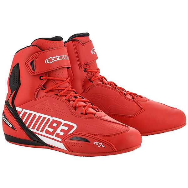 Image of Alpinestars Austin Riding Shoes - Red / White