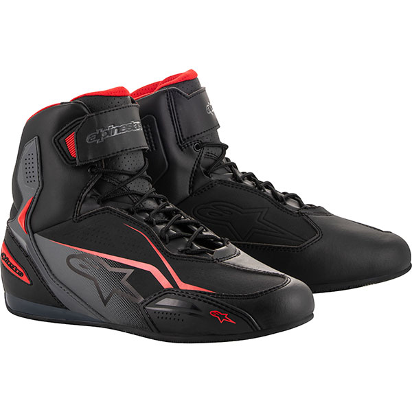 Image of Alpinestars Faster-3 Shoes - Black / Grey / Red