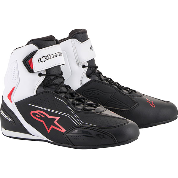 Image of Alpinestars Faster-3 Shoes - Black / White / Red