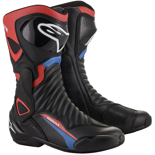 Image of Alpinestars Honda SMX-6 V2 Boots - Black / Red / Blue