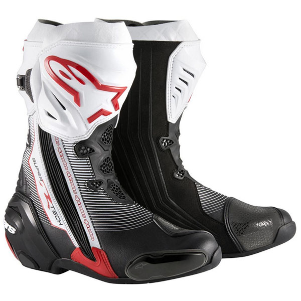 Image of Alpinestars Supertech R Boots - Black / Red / White
