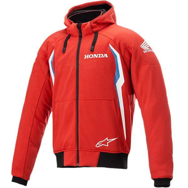 Alpinestars Honda Chrome V2 Sport Hoodie Bright Red / Blue FREE UK