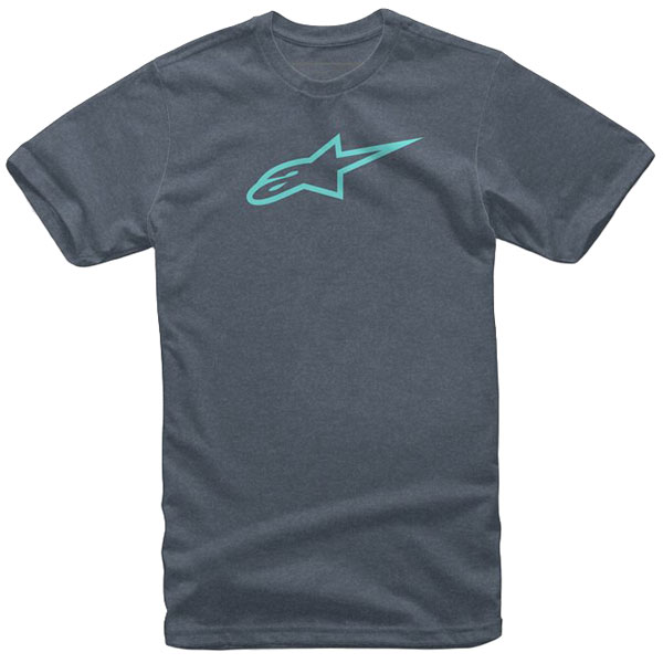 Image of Alpinestars Ageless 2 Tee T-Shirt - Navy Heather / Turquoise