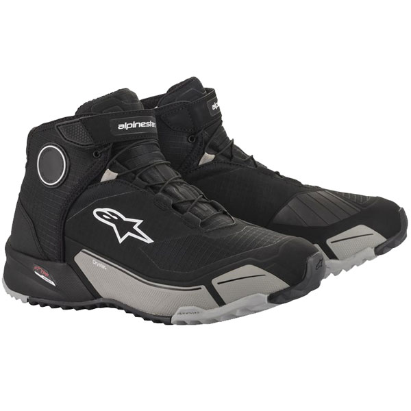 Image of Alpinestars CR-X Drystar Riding Shoes - Black / Cool Grey