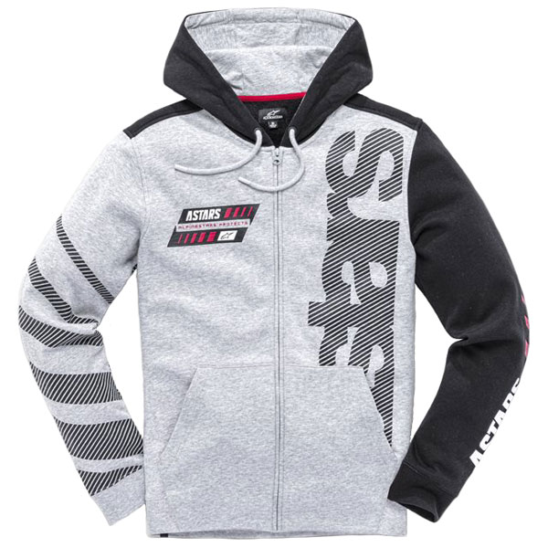 Image of Alpinestars Fan Club Zip Hoodie - Grey Heather / Black