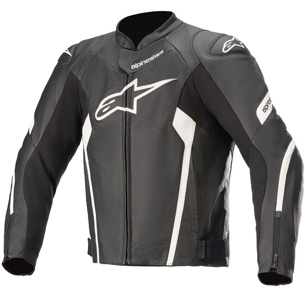 Alpinestars Faster V2 Airflow Leather Jacket Black / White FREE UK