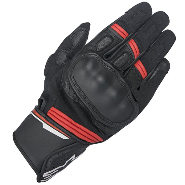 Image of Alpinestars Booster Leather Gloves - Black / Red