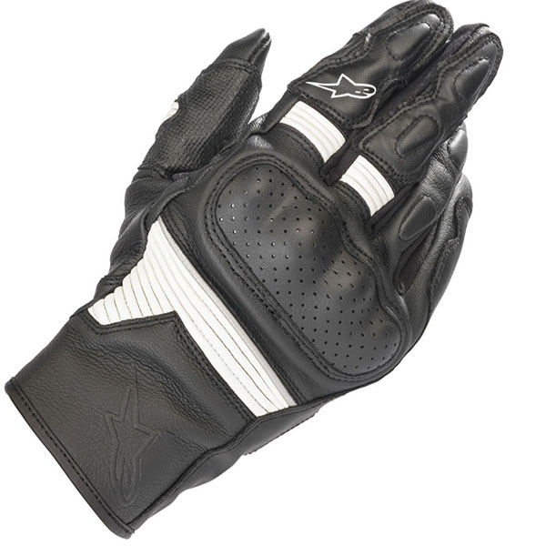 Image of Alpinestars Axis Leather Gloves - Black / White