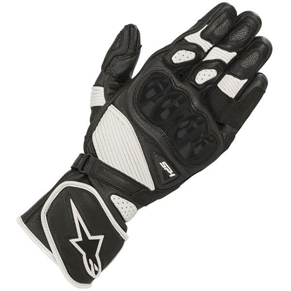 Image of Alpinestars SP-1 V2 Leather Gloves - Black / White