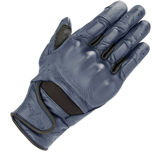 Image of Alpinestars Stella Vika V2 Ladies Leather Gloves - Metallic Blue
