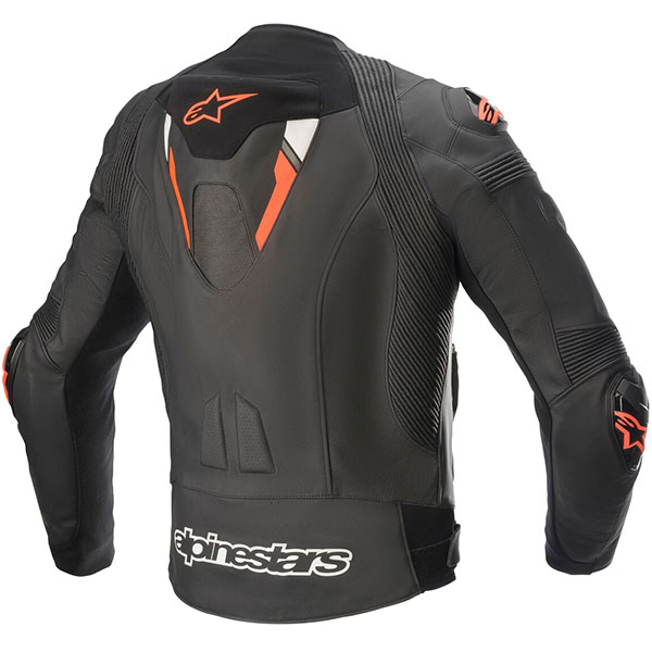 Alpinestars Missile V2 Ignition Leather Jacket - Black / Red Fluo ...