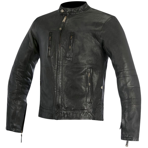 Image of Alpinestars Brass Leather Jacket - Black