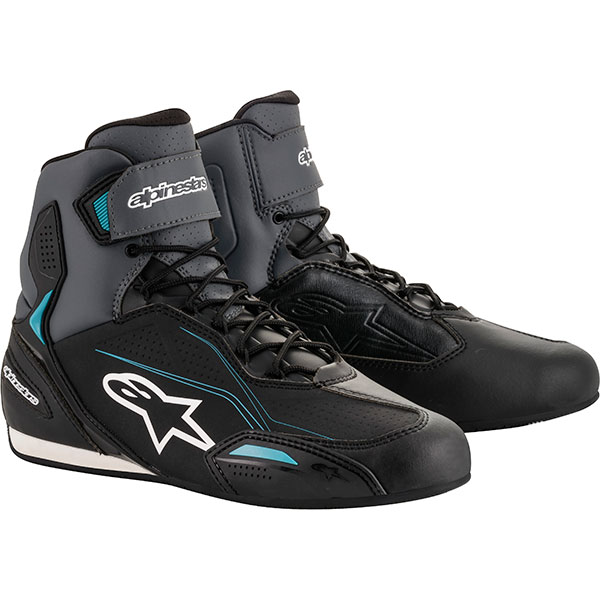 Image of Alpinestars Stella Faster-3 Shoes - Black / Grey / Ocean