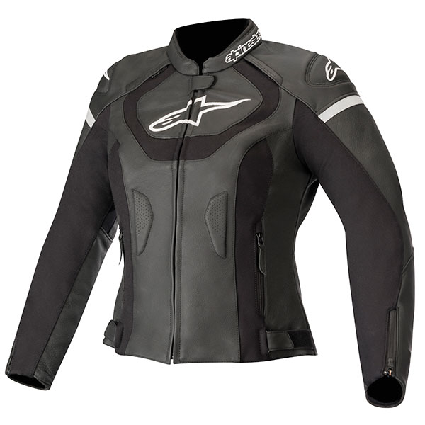 Image of Alpinestars Stella Jaws V3 Leather Jacket - Black