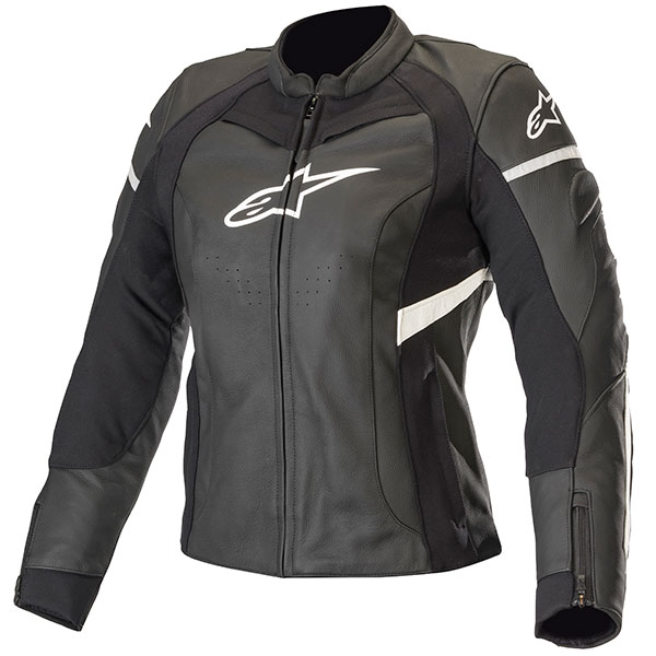 Image of Alpinestars Stella Kira Leather Jacket - Black / White
