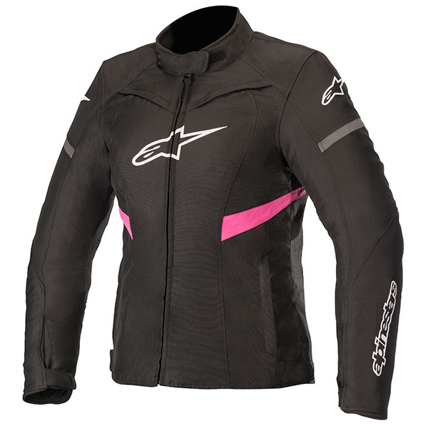Image of Alpinestars Stella T-Kira Waterproof Textile Jacket - Black / Fuchsia