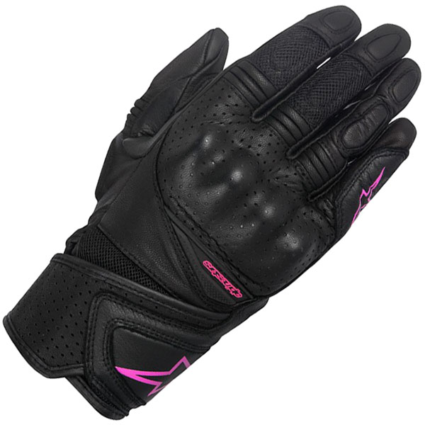 Image of Alpinestars Stella Baika Leather Glove - Black / Fuchia