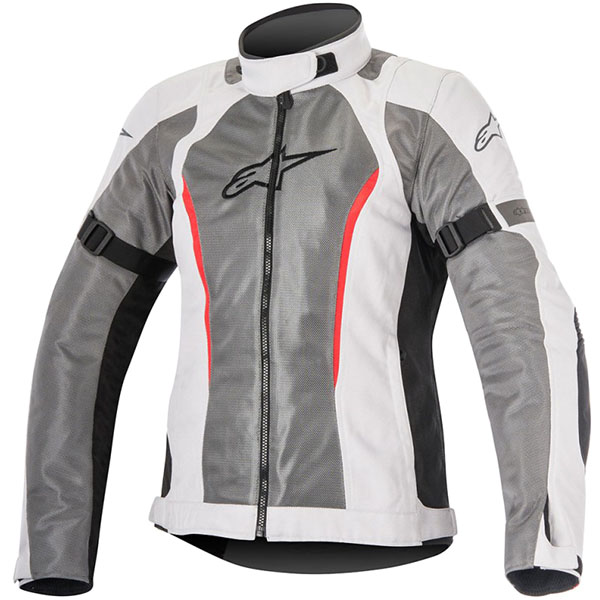 Image of Alpinestars Stella Amok Air Drystar Textile Jacket - Light Grey / Dark Grey
