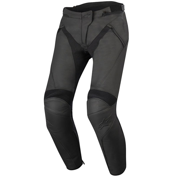Image of Alpinestars Stella Jagg Leather Jeans - Black / Black