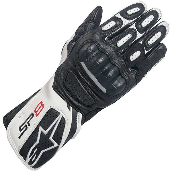 Image of Alpinestars Stella SP-8 V2 Leather Gloves - Black / White