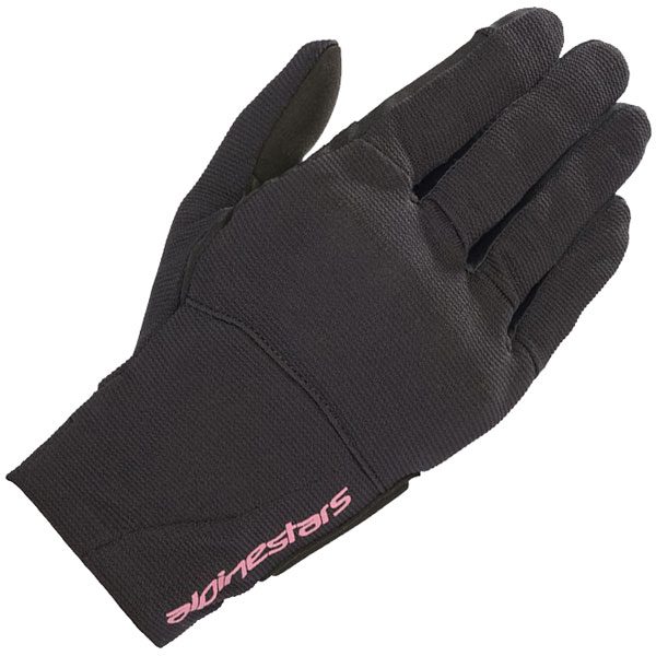 Image of Alpinestars Ladies Reef Textile Gloves - Black / Fuchsia