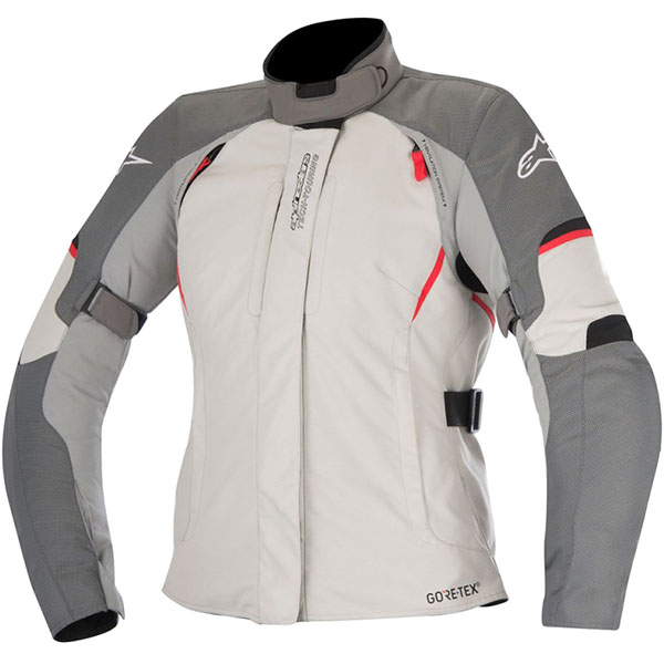 Image of Alpinestars Stella Ares Gore-Tex Textile Jacket - Dark Grey / Light Grey / Red