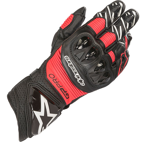 Image of Alpinestars GP Pro R3 Gloves - Black / Fluo Red