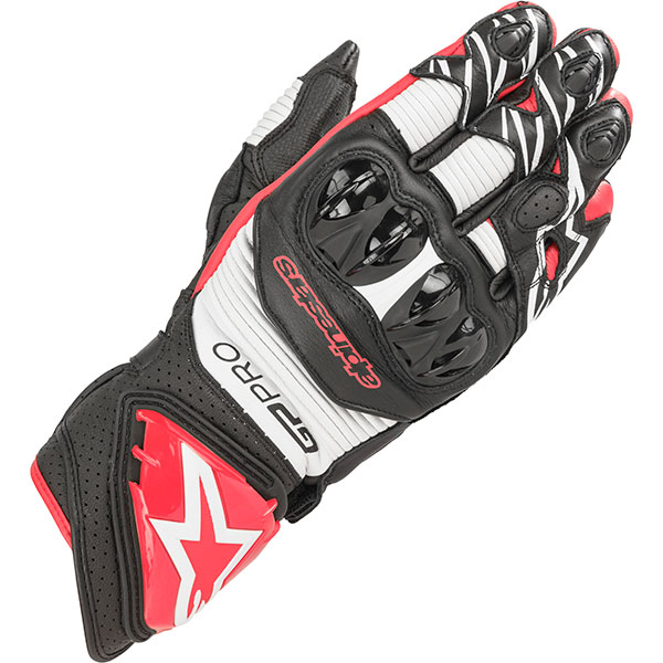 Image of Alpinestars GP Pro R3 Gloves - Black / White / Bright Red