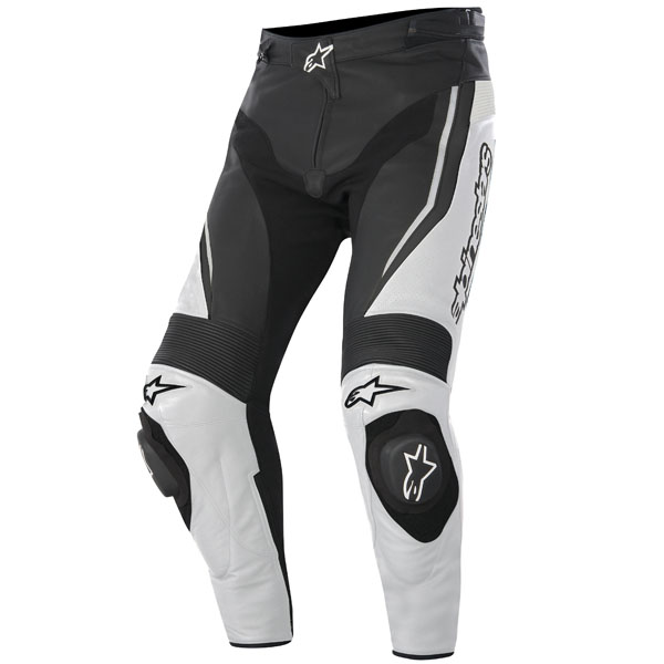 Image of Alpinestars Track Leather Jeans - Black / White