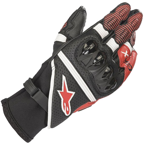 Image of Alpinestars GP X V2 Leather Gloves - Black / White / Red