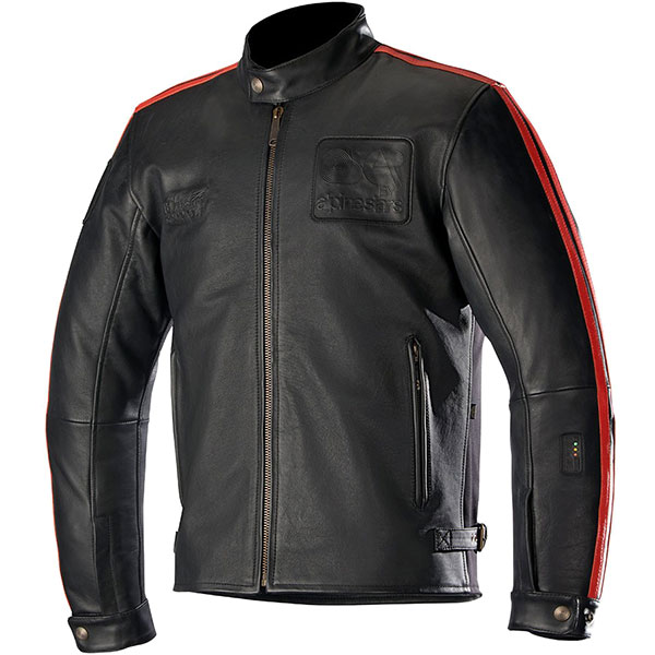 Image of Alpinestars Charlie Leather Jacket - Black / Red