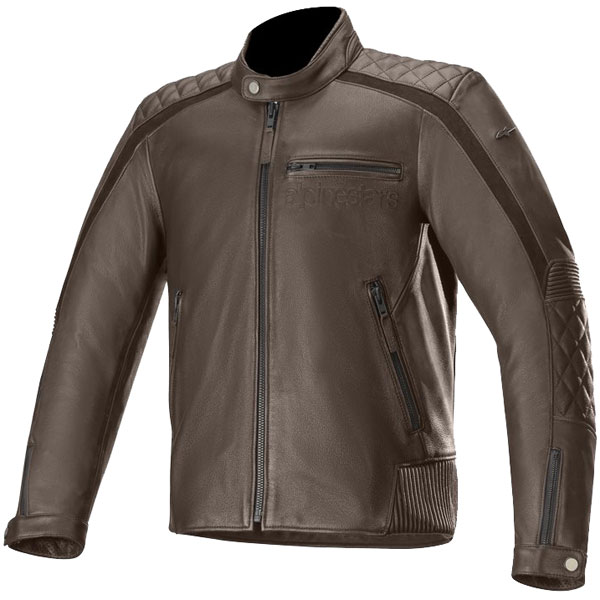 Image of Alpinestars Hoxton V2 Leather Jacket - Brown