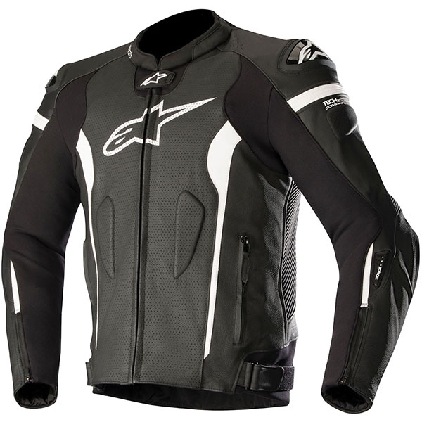 Image of Alpinestars Missile Leather Jacket - Black / White