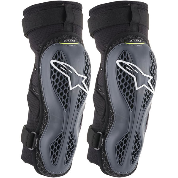 Alpinestars Sequence Knee Protector Pair Anthracite / Yellow Fluo