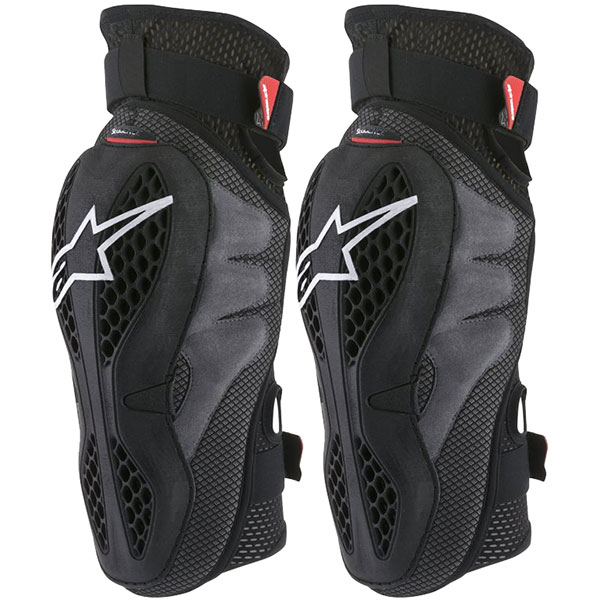 Alpinestars Sequence Knee Protector Pair Black / Red FREE UK DELIVERY
