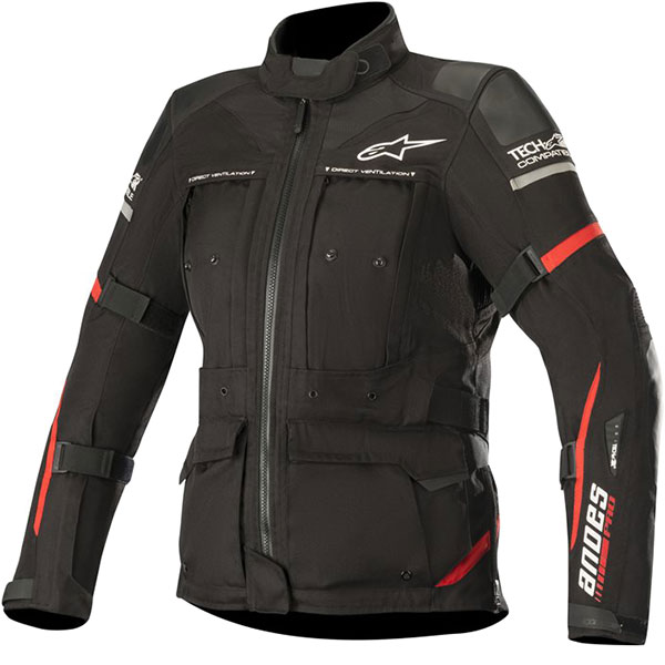 Image of Alpinestars Stella Andes Pro Drystar Textile Jacket - Black / Red