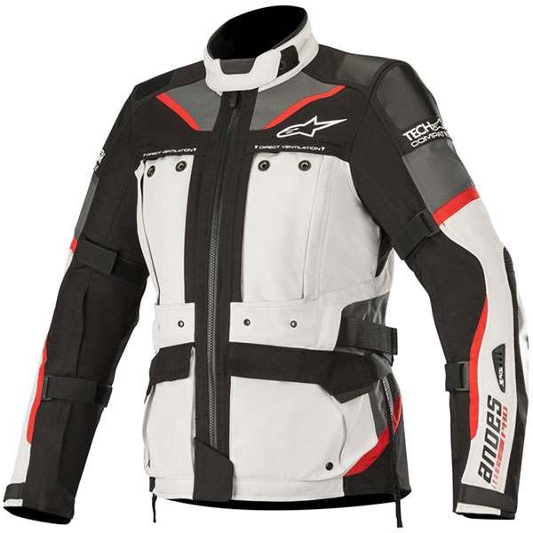Image of Alpinestars Stella Andes Pro Drystar Textile Jacket - Grey / Black / Red