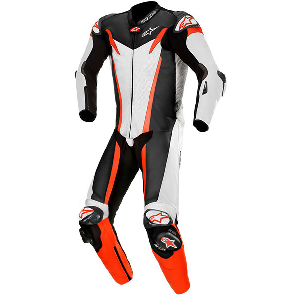 Alpinestars GP Tech V3 1 Piece Leather Suit White Black Fluo