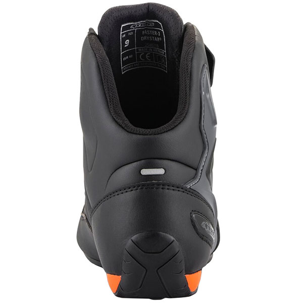 Alpinestars Faster-3 Drystar Shoes - Black / Cool Grey / Orange Fluo