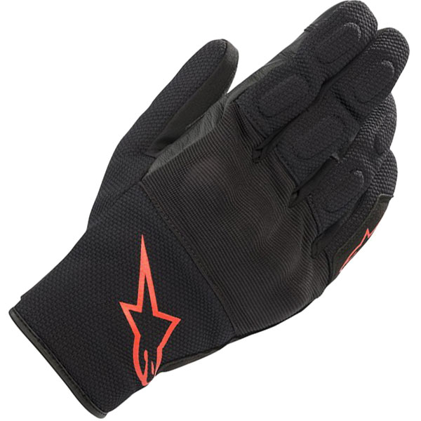 Image of Alpinestars S Max Drystar Mixed Gloves - Black / Red Fluo